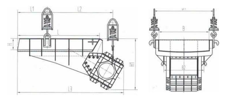 XZG雙質體振動給料機外形簡圖-河南振江機械