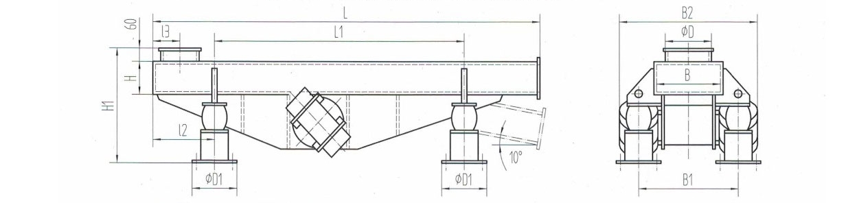 SZC振動輸送機安裝簡圖-河南振江機械